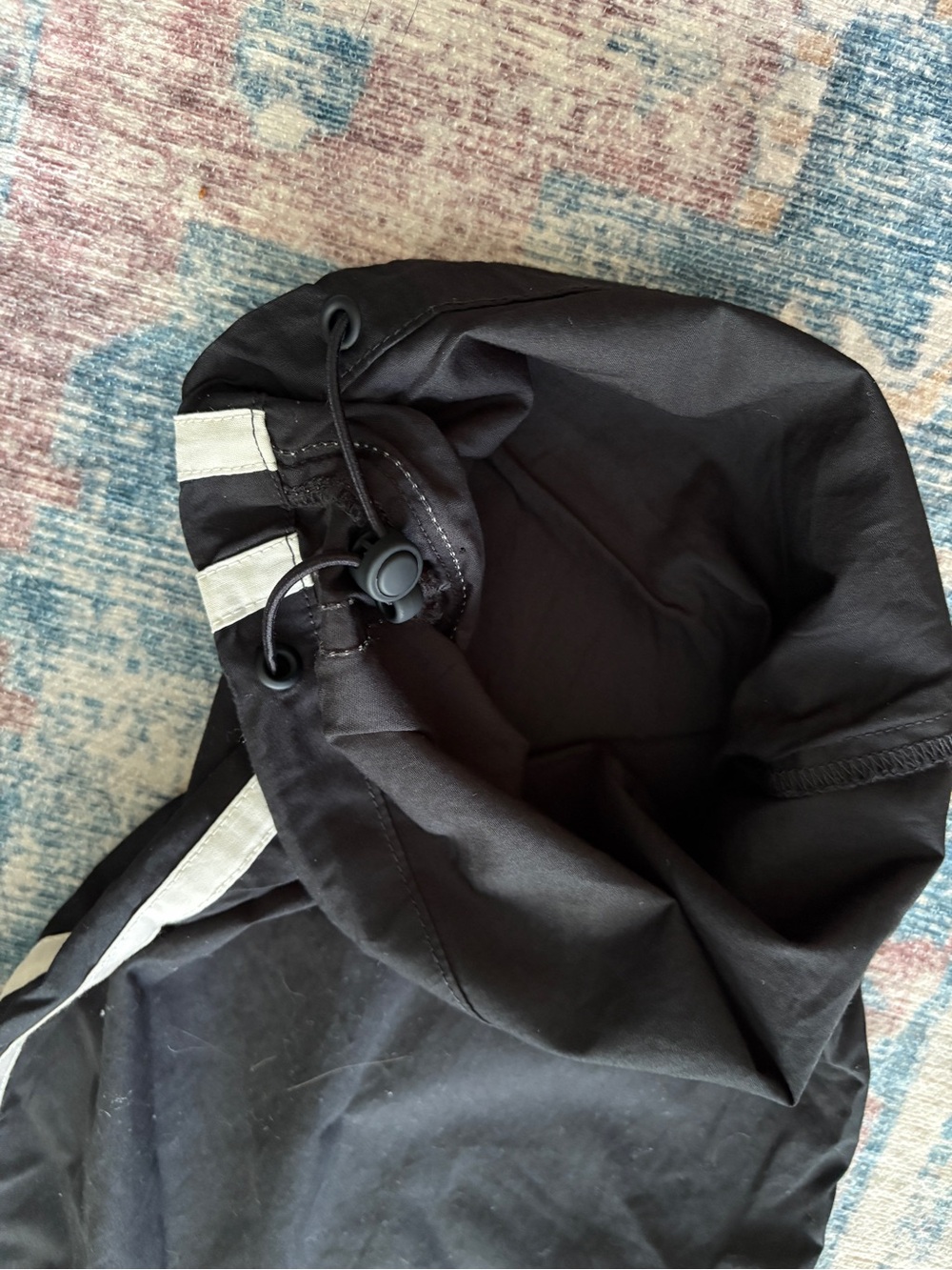 GAP Viral Side Stripe Elastic Waist Barrel Pants in Black, Small - Picture 7 of 14